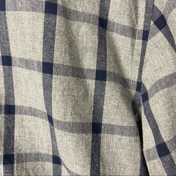UNTUCKit Men’s Grey/Blue Windowpane Check 100% Cotton Button Up Shirt Size L - Picture 4 of 7